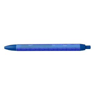 Stylo Bleu Rayures géométriques bleu frais