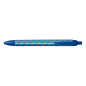 Stylo Bleu Rayures Modernes Bleu (Dos)
