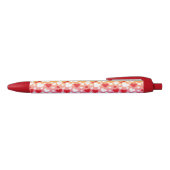 Stylo Bleu Red and White Hearts Pattern Pen (Haut)