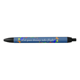 Stylo Bleu Rêves de papillon