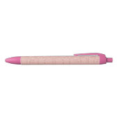 Stylo Bleu Rose de texte personnalisé Parties scintillant d'é (Haut)