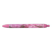 Stylo Bleu Rose Floral Tendre (Devant)