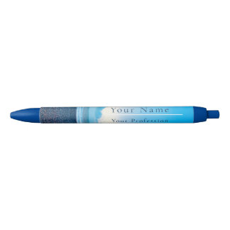 Stylo Bleu Scène Blue Calm Beach personnalisée