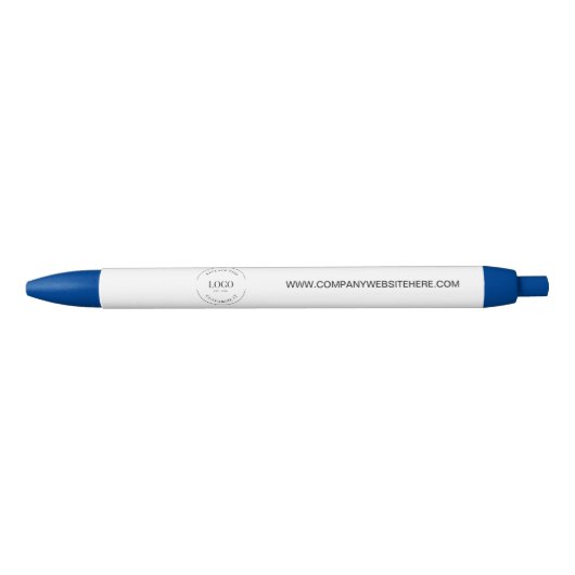 Stylo Bleu Site web avec logo personnalisable simple entrepri (Devant)