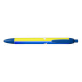Stylo Bleu Soutenez l'Ukraine Pen Peace Dove drapeau ukrainie (Dos)