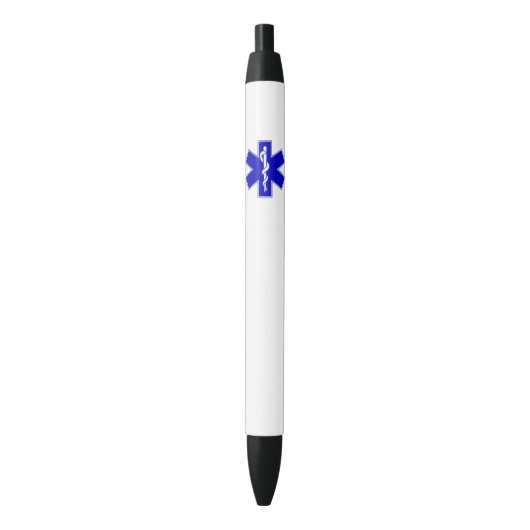Stylo Bleu Symbole de l'étoile de vie (devant Vertical)