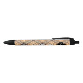 Stylo Bleu Tartan beige et Brown (Haut)