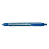 Stylo Bleu Texture en marbre bleu marine (Dos)