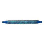 Stylo Bleu Texture en marbre bleu marine (Devant)