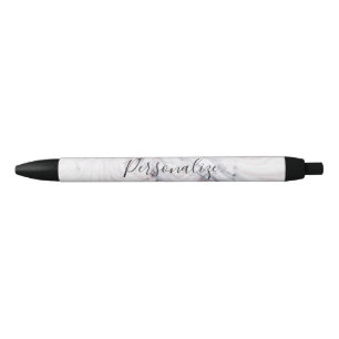 Stylo Bleu Touche de marbre gris blanc rosé chic tendance