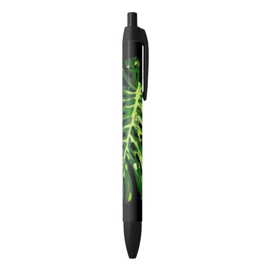 Stylo Bleu Tropical Leaf Pen (Bas (Vertical))