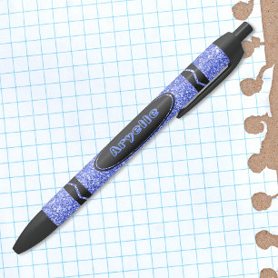 Stylo Bleu True Blue Parties scintillant Crayon Nom personnal