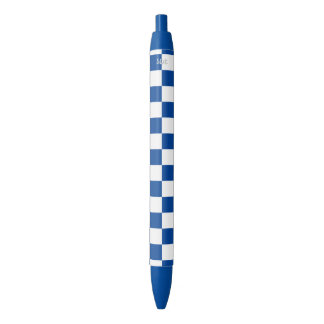Stylo Bleu tuiles Checkered blanches de couleur d'U-sélection