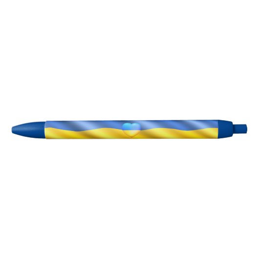 Stylo Bleu Ukraine forte - Drapeau ukrainien - Victoire de la (Devant)