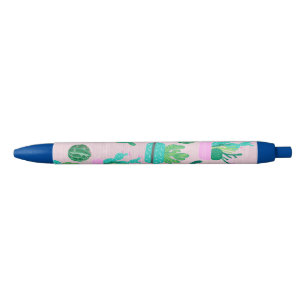 Stylo Bleu Usines du sud-ouest rustiques roses de cactus de