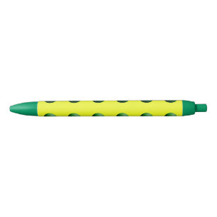 Stylo Bleu Vert sur jaune