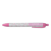 Stylo Bleu Vintage Rose Pink Custom Name Pen (Bas)