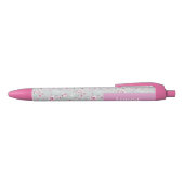 Stylo Bleu Vintage Rose Pink Custom Name Pen (Haut)