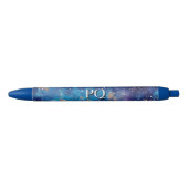 Stylo Bleu Vos initiales Monogram Blue Galaxy (Devant)