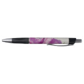 Stylo Bois rustique Aquarelle violet Rose Monogramme (Bas)