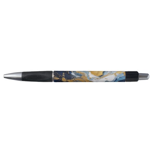 Stylo Bouffée en or et bleu (Devant)