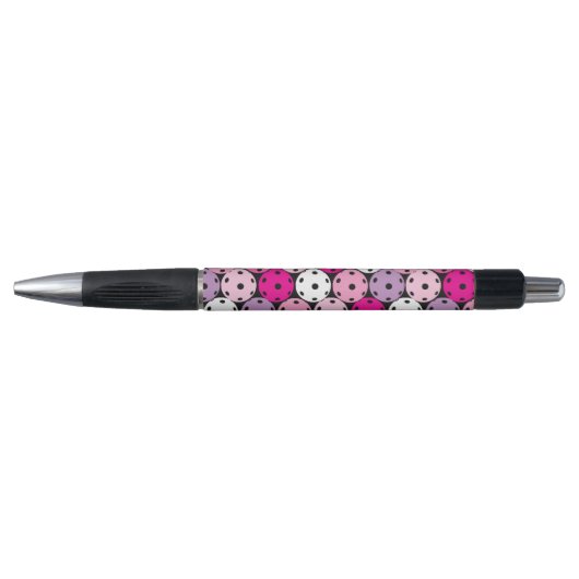 Stylo Boulettes roses, blanches et violettes,  (Devant)