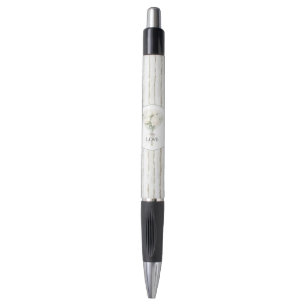 Stylo Bouquet floral rose blanc rayures Amour Mariage