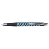 Stylo Brayures blanches et vertes motif avec bleu marine (Dos)