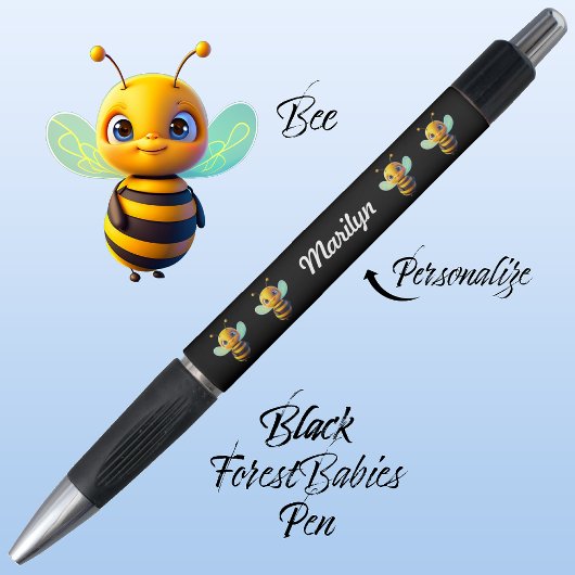 Stylo Bumblebee, Bumble Bee Stationery Black Encre