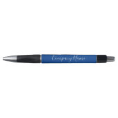 Stylo Business Deep Blue et White Script Nom de l'entrep (Devant)
