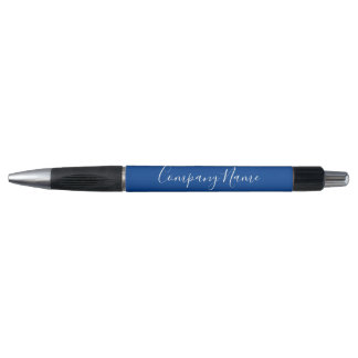 Stylo Business Deep Blue et White Script Nom de l'entrep
