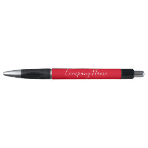 Stylo Business Red et White Script Nom de l'entreprise T