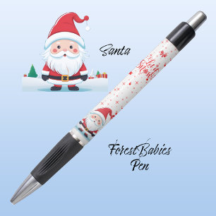 Stylo Cadeau de Noël de Père Noël mignon, Qu'il neige De