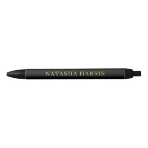 Stylo cadeau d'entreprise simple en or noir tendan