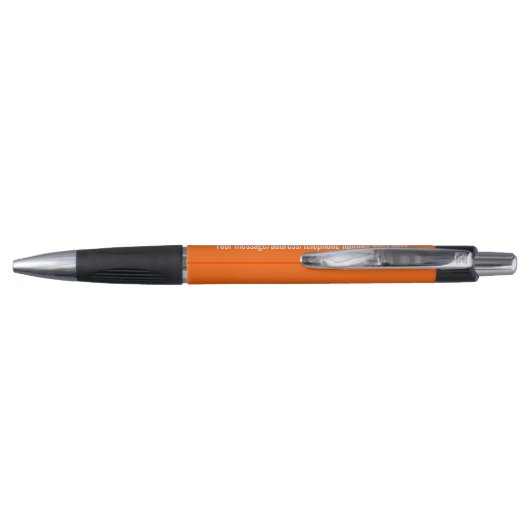 Stylo Cadmium Orange personnalisable (Dos)