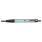 Stylo Caducée et monogramme sur fond bleu clair (Dos)