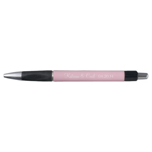 Stylo Cameo Rose Personnalisé Mariage Faveurs (Devant)