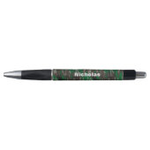 Stylo Camouflage Brown gris vert Motif Nom personnalisé (Devant)