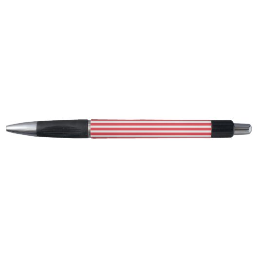 Stylo Cane de bonbon rouge et blanc rayé horizontal simp (Devant)