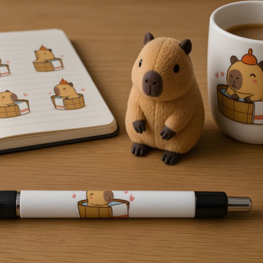 Stylo Capybara | Cadeau de papeterie d'animal mign