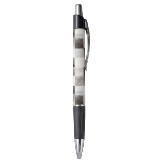 Stylo Carrés Noir Blanc Marron (Bas (Vertical))