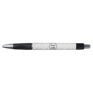 Stylo Cercles colorés du logo personnalisé sur blanc