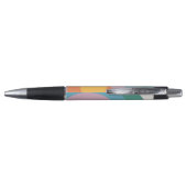 Stylo Cercles de style rétro multicolore (Dos)