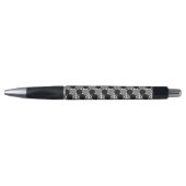 Stylo Cercles Monochromes : Noir Abstrait Blanc Et Gris, (Devant)