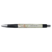 Stylo Cerf Mignon en Bois Faux Vert (Devant)