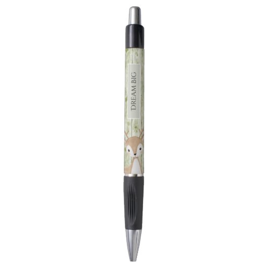 Stylo Cerf Mignon en Bois Faux Vert (Devant (Vertical))