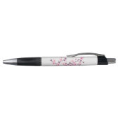 Stylo Cerisiers Fleurs Rose Blanc Monogramme (Haut)