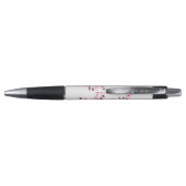 Stylo Cerisiers Fleurs Rose Blanc Monogramme (Dos)
