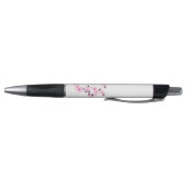 Stylo Cerisiers Fleurs Rose Blanc Monogramme (Bas)