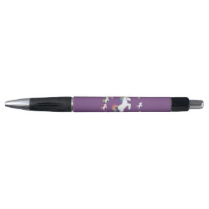 Stylo Charme d'encre de cercle de licorne violette